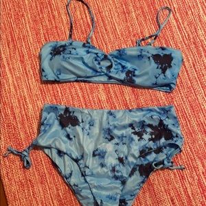 Blue tie dye bikini